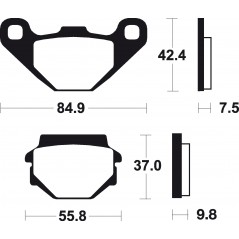 Pad, brake, sintered  Off Road racing MOR046