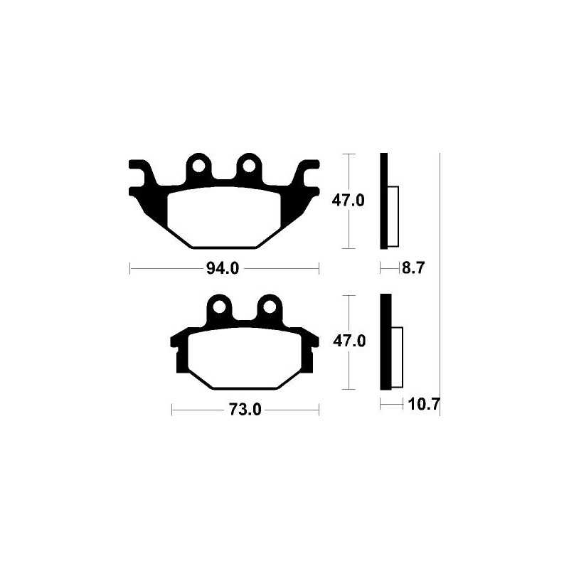Pad, brake, sintered  Off Road racing MOR310