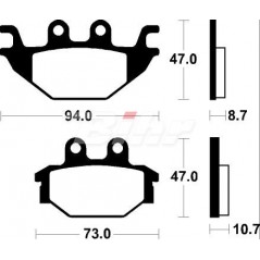 Pad, brake, sintered  Off Road racing MOR310