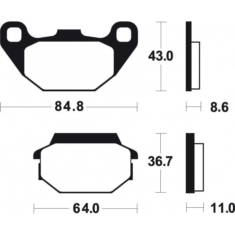 Pad, brake, sintered  Maxi Scooter MSS249