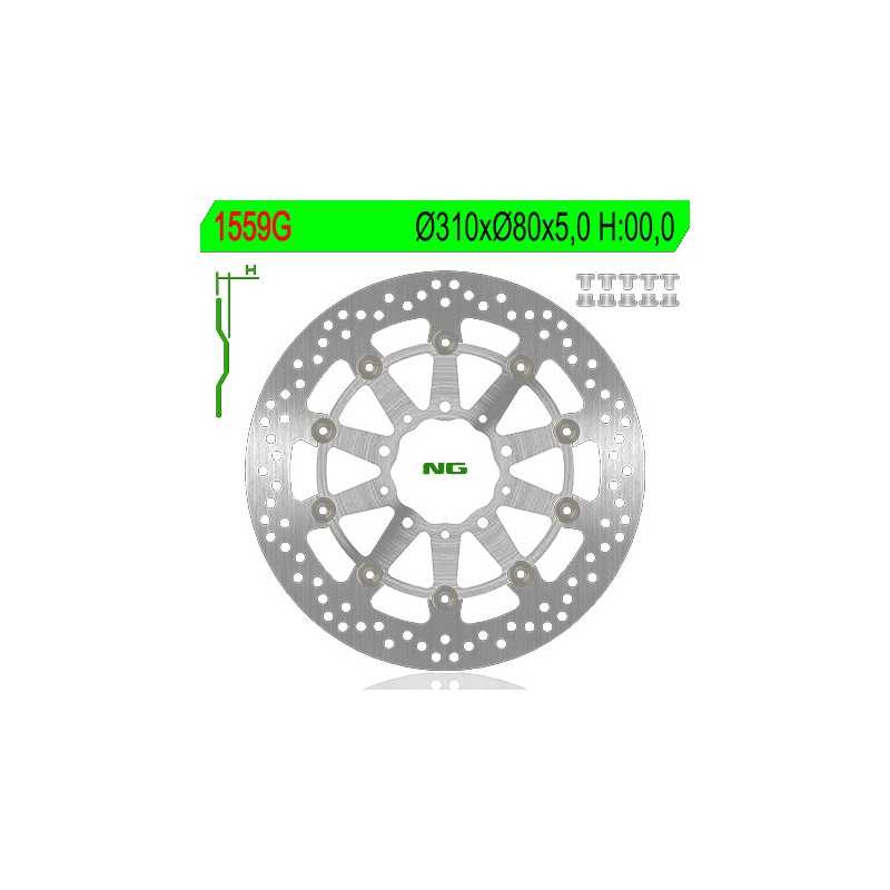 NG BRAKE DISK DISCO DE FRENO 1559G 310x80x5 0 9621559G