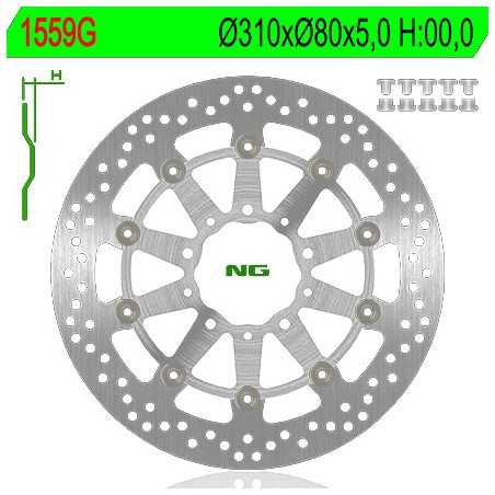 NG BRAKE DISK DISCO DE FRENO 1559G 310x80x5 0 9621559G