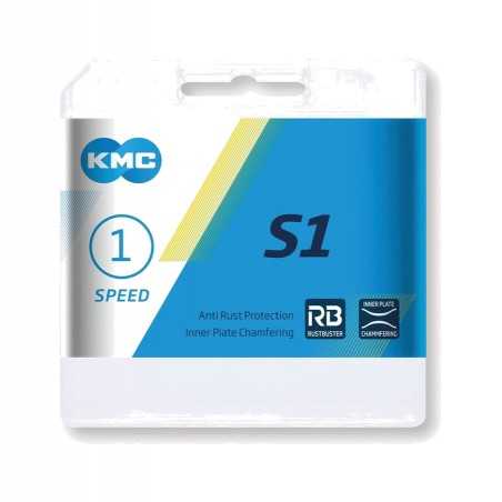KMC Cadena bicicleta ancha 112 eslabones S1 RB 1/2x1/8 8.6 MM 1V 703800