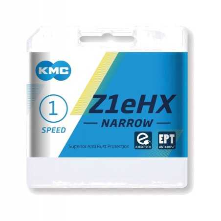 KMC Cadena bicicleta 128 eslabones Z1 EHX EPT 1/2X3/32 7.8 MM 1V 703802
