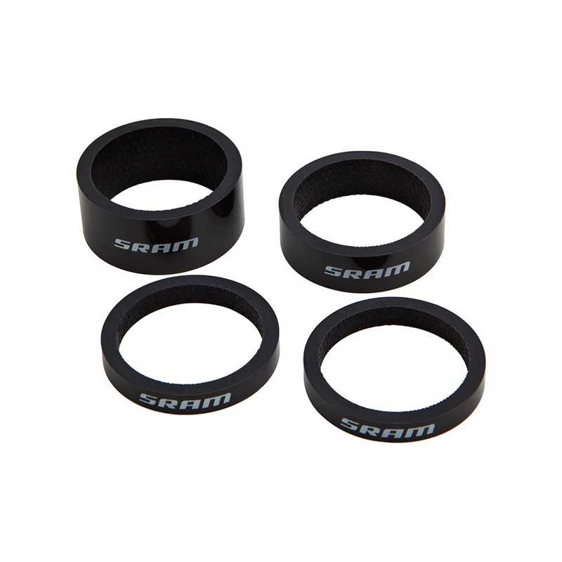 SRAM Juego de espaciadores (2x5 mm-1x10 mm-1x15 mm) 1 1/8 CARBON 101875