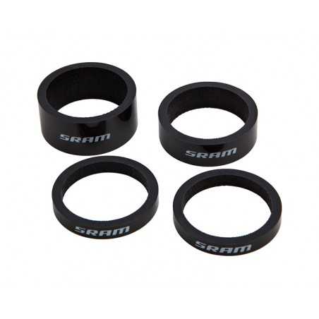 SRAM Juego de espaciadores (2x5 mm-1x10 mm-1x15 mm) 1 1/8 CARBON 101875