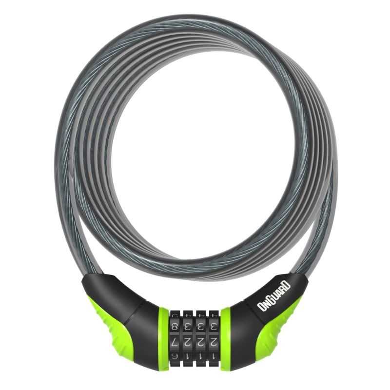 Spiral anti-theft padlock  NEON 180 CM x 12 MM