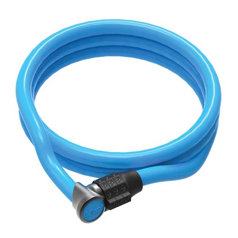 Spiral anti-theft padlock  NEON LIGHT COMBO 120CMX8MM