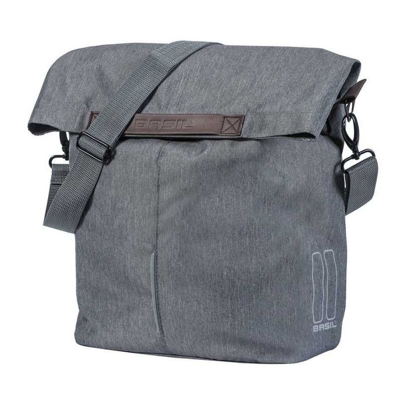 BASIL Bolsa bicicleta trasera impermeable reflectante mano bandolera cierre con iman CITY SHOPPER 14-16L 30X18X49 291065