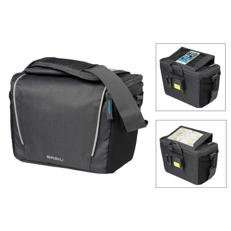 BASIL Bolsa manillar bicicleta al impermeable y reflectante SIN adaptador SPORT DESIGN 7L(28x20x20) (ADAPT. REF.703613) 291062