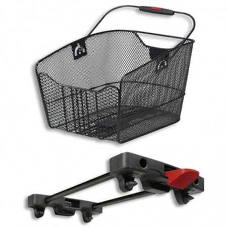 KLICKFIX Narrow mesh basket + adapter plate CITYMAX RACKTIME 23x22.5x36 718086