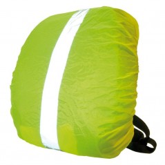 Backpack cover with reflective stripe and pocket