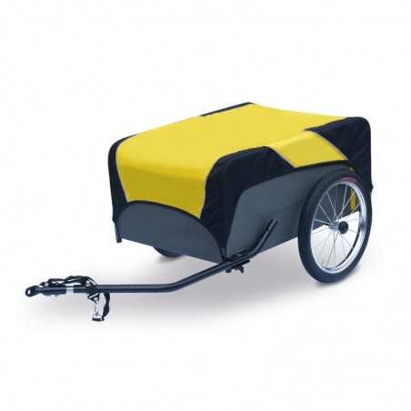 ROLAND Remolque de bici timón bajo con cobertura impermeable TRAVELLER 630213