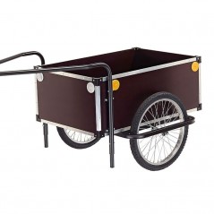 Double tiller trailer without cover with hitch  JUMBO 20"