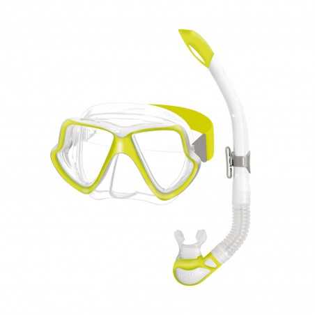 maschera snorkel e kit snorkel wahoo neon