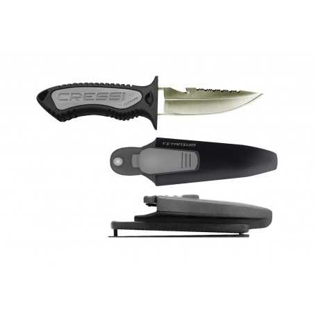 cuchillo de buceo cressi grip con hoja de titanio