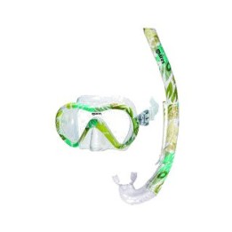 MARES Kit de Máscara y Tubo Snorkel para Buceo VENTO ENERGY JR. 411774FISH