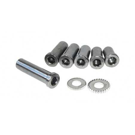 Brake bolts + knurled washers  RED 12/14/16/18/20/30