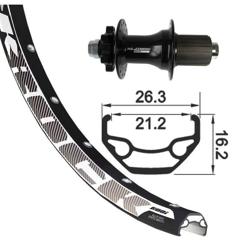 XLC Rueda trasera 6 agujeros eje 12/142MM 27.5 21468306VAR