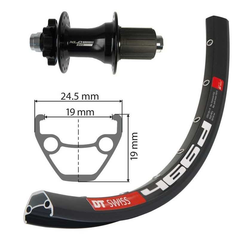 XLC Rueda trasera 6 agujeros llanta DT SWISS eje 12MM/142MM 27.5 2146831400