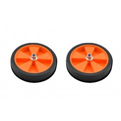 Pair, wheels complete for tricycle training wheels colors