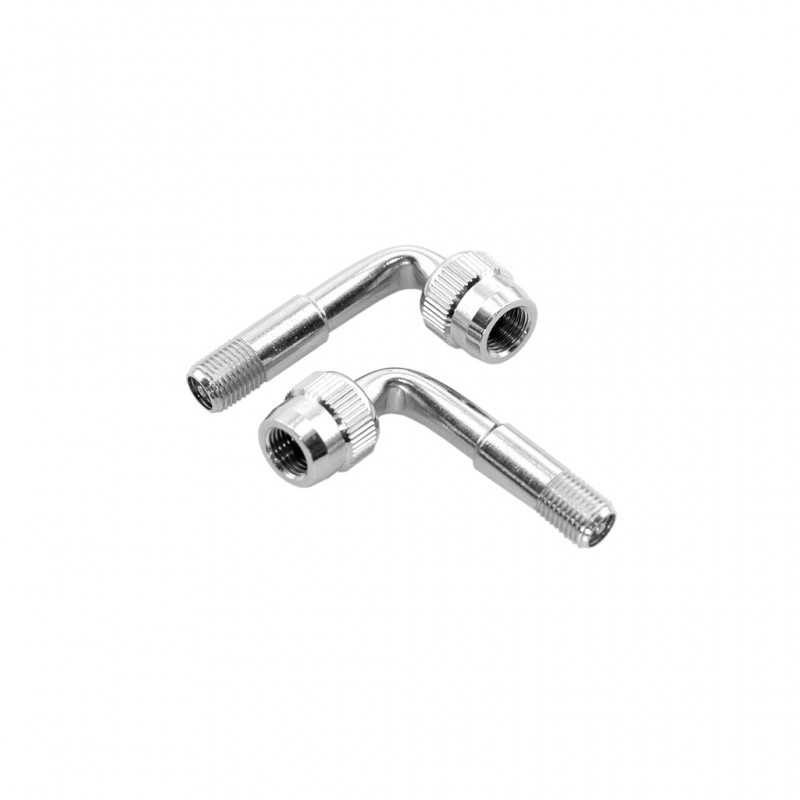 V BIKE Adaptador curvado para válvula Schrader de moto y bicicleta - Recambio inflador 12028