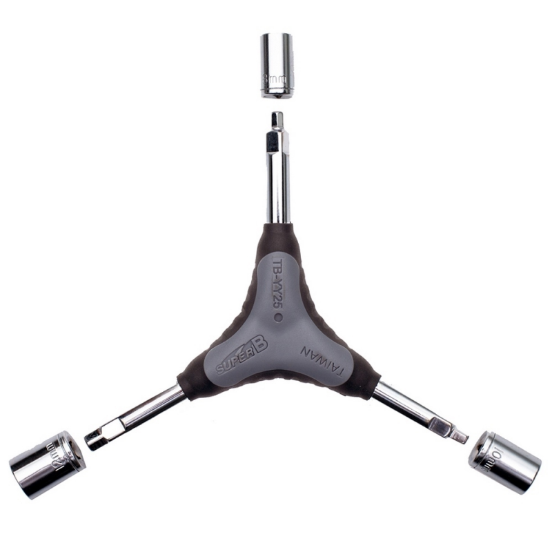 Wrench, 6 in 1, allen, 4,5,6mm and tube, 8,10,12mm, bicycle  TB-YY25