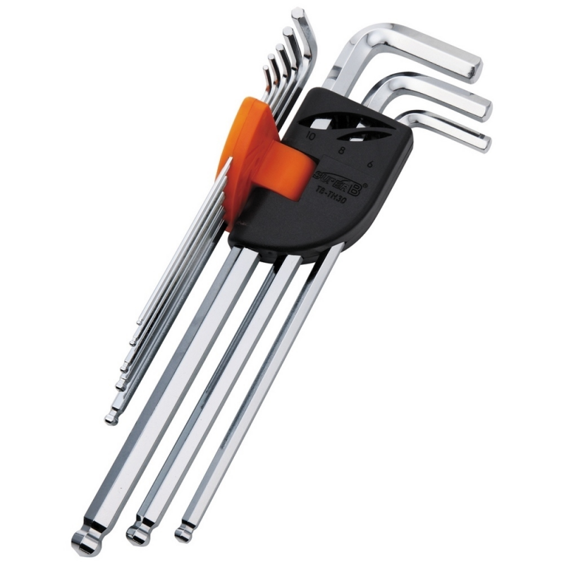 Kit, 8 allen wrenches, with final ball, bicycle  2 2 5 3 4 5 6 8 10