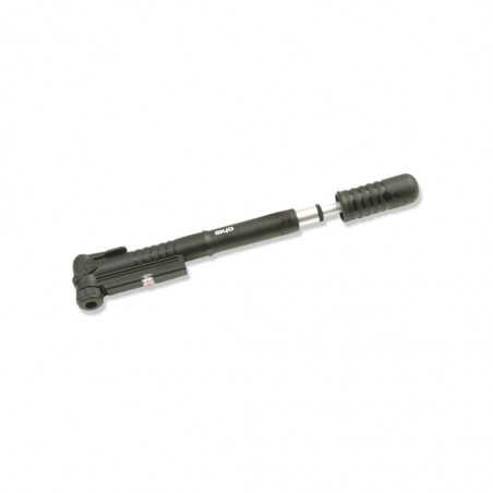 Pump, inflation, telescopic aluminum, with pressure gauge, 120psi, bicycle