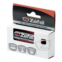 2 compressed air threaded cartridges  CO2 16 Grs.