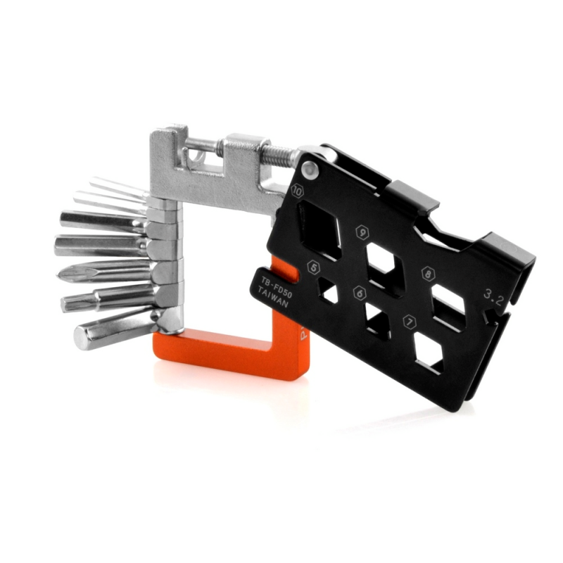 Tool, multi-function, compact, foldable, 17 functions, bicycle  TB-FD50