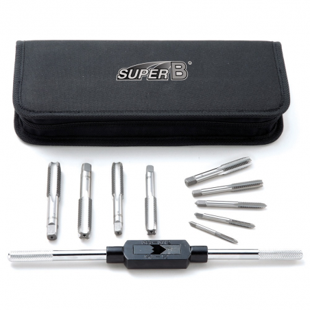 SUPER B Set caja herramienta machos rosca perfecto para bici bicicleta TB-19000 15163