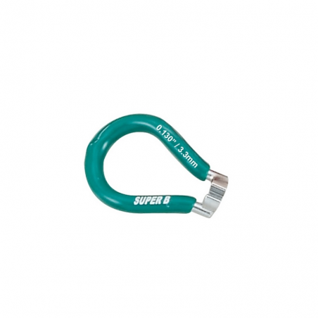 SUPER B WRENCH, SPOKES, STEEL, EUROPA 0.130" (3.3MM), GREEN, BICYCLE TB-5550 12051