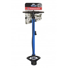 GIYO Bomba inflador taller garaje 160PSI presta schrader con manometro tubo 32mm AZUL 15412