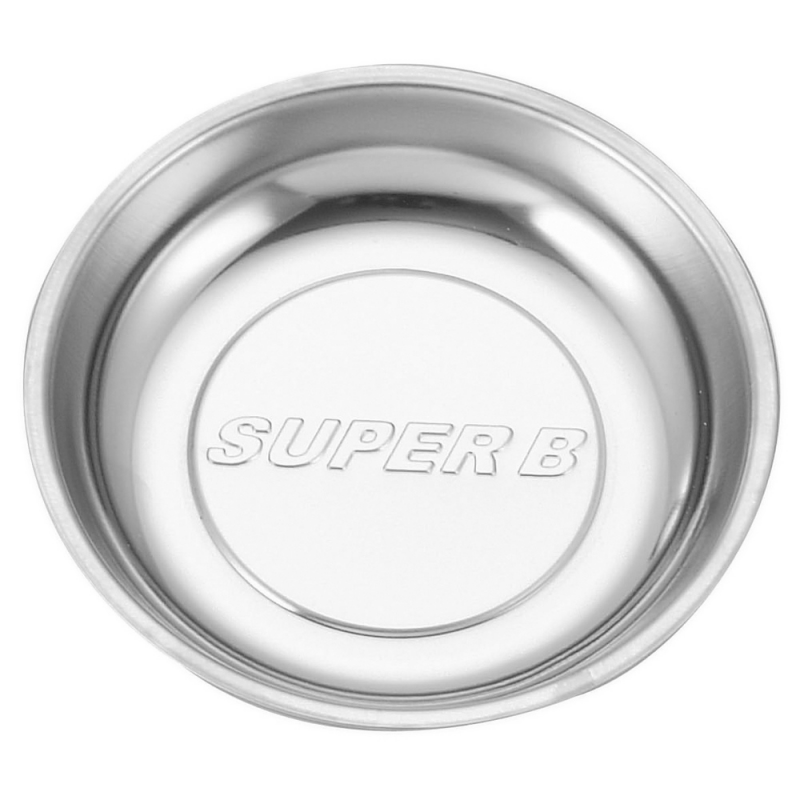 SUPER B Bandeja metálica magnética redonda para herramientas y tornillos 1912 12935