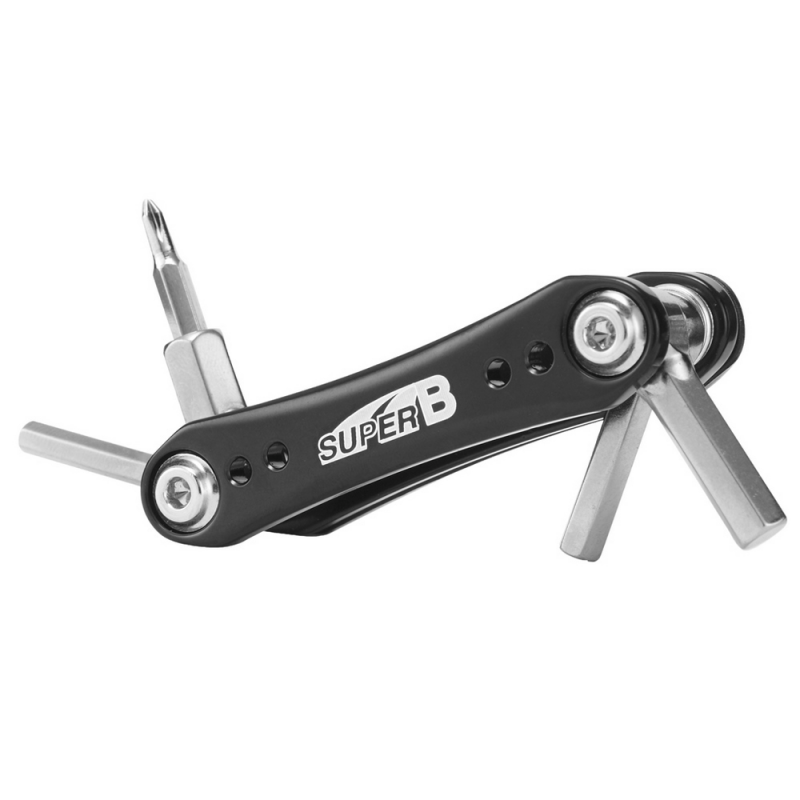 SUPER B Herramienta multifuncion plegable 7 herramientas bici bicicleta TB-FD10-BLACK 13558