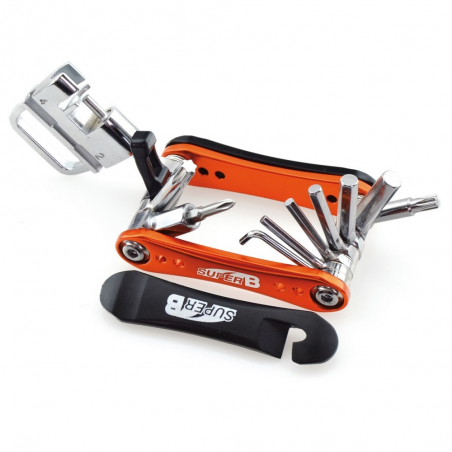 SUPER B Herramienta llave multifuncion 18 con tronchacadenas bici bicicleta TB-FD20-ORANGE 14381
