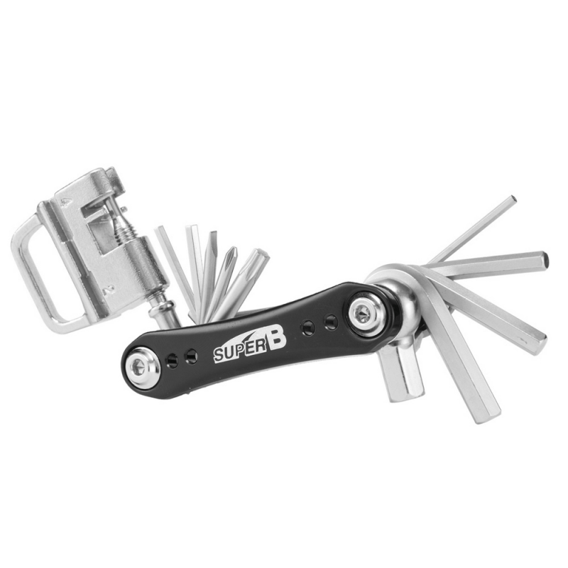 Tool, wrench, multi-function, foldable,  17 with chain cutter bicycle  TB-FD40-O