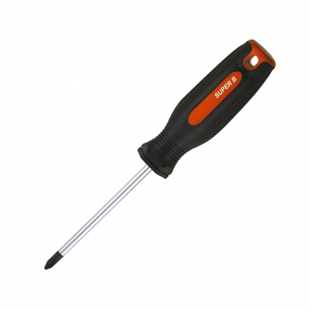 Screwdriver, professional, super b, steel, phillips 0, long 75mm bike TB-7518
