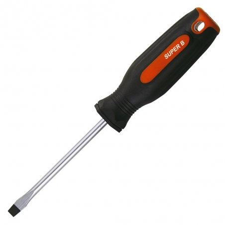 Screwdriver, professional super b, steel, flathead 6, long, 100mm bike TB-7548