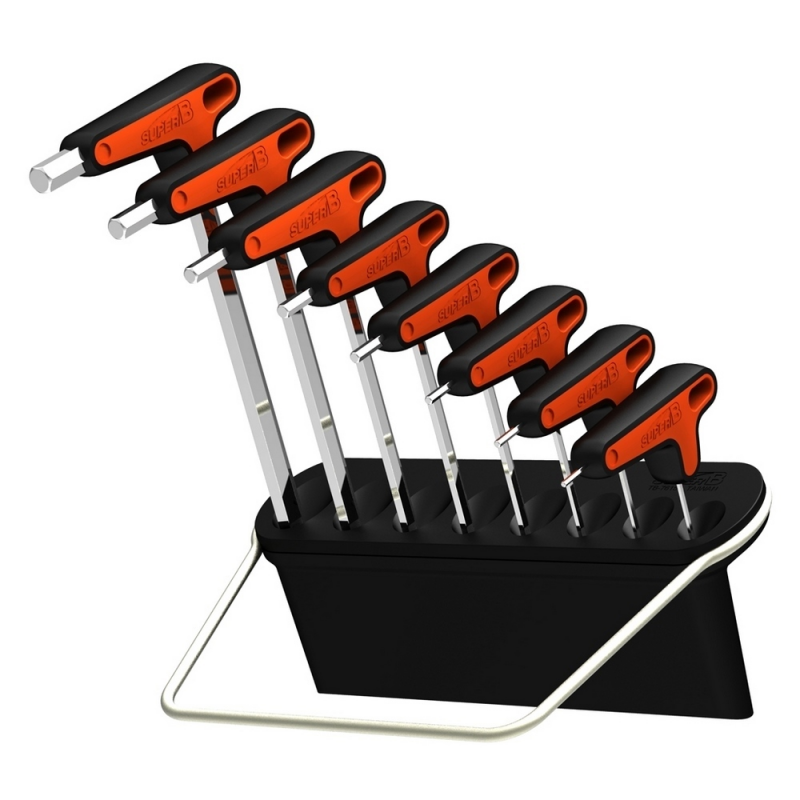 Set, 8 allen wrenches with steel handle bicycle  TB-76160