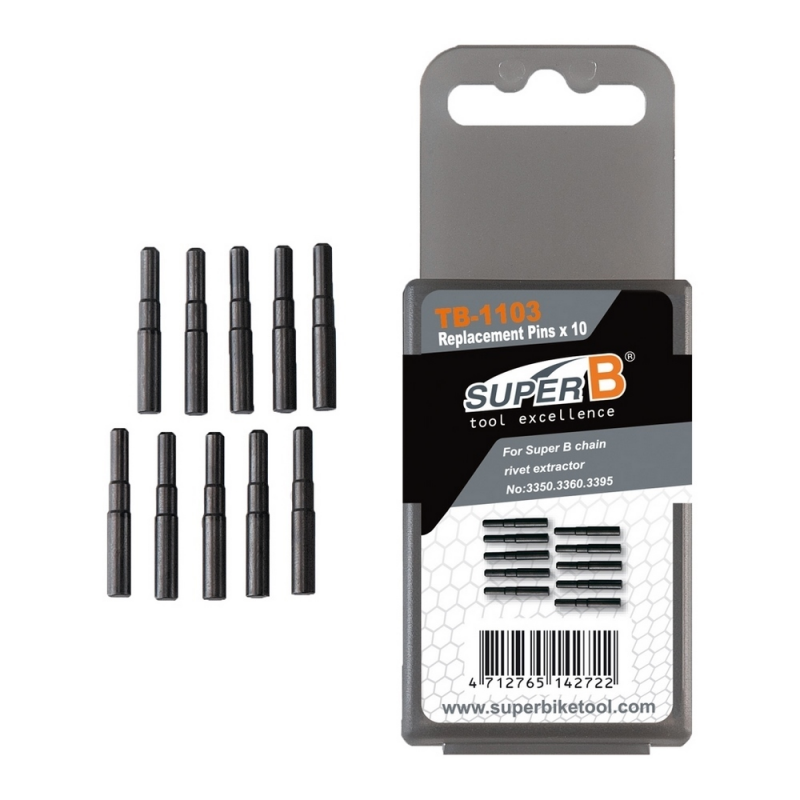 SUPER B Set de pernos recambio para extractor cadena - Caja 10 unidades 13571