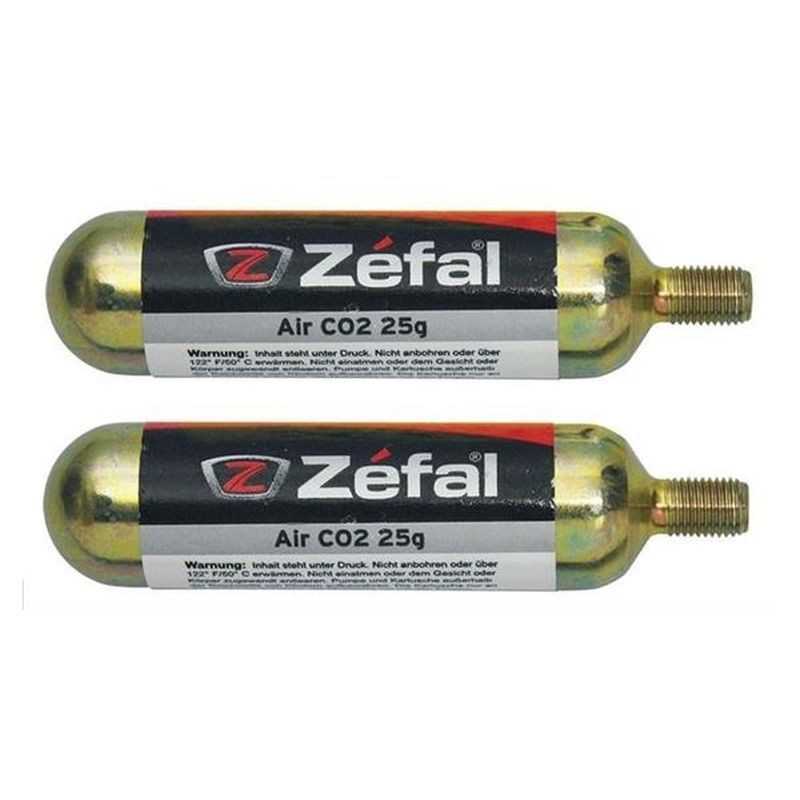 ZEFAL Recambio de Cartuchos CO2 con Rosca 25g - Pack 2 Unidades 362930