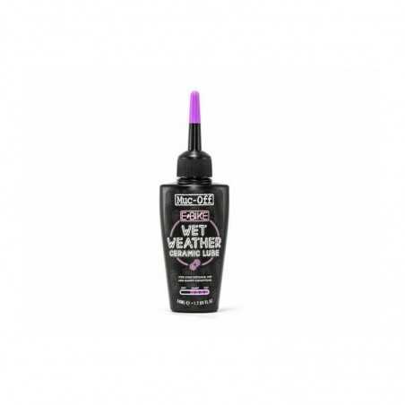 MUC-OFF Aceite lubricante cadena bicicleta electrica para clima humedo E-BIKE NITRURO BORO WET WEATHER CERAMIC LUBE 227050