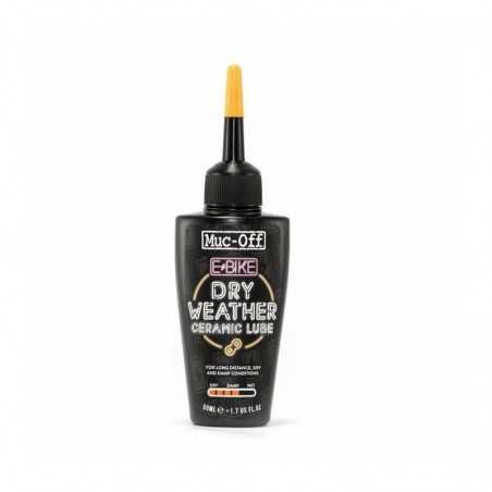 MUC-OFF Aceite lubricante cadena bicicleta electrica para clima seco E-BIKE NITRURO BORO DRY WEATHER CERAMIC LUBE 227049