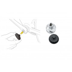 External tool wrench with cups
