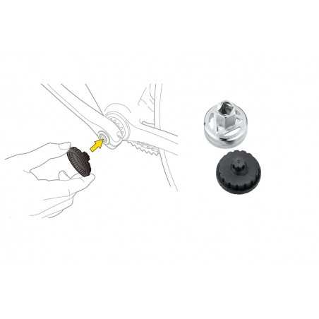 External tool wrench with cups