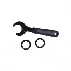 XLC Llave herramienta para eje cartucho de pedalier con adaptadores SHIMANO HOLLOWTECH II TRUVATIV GXP FSA TO-90 2503600105