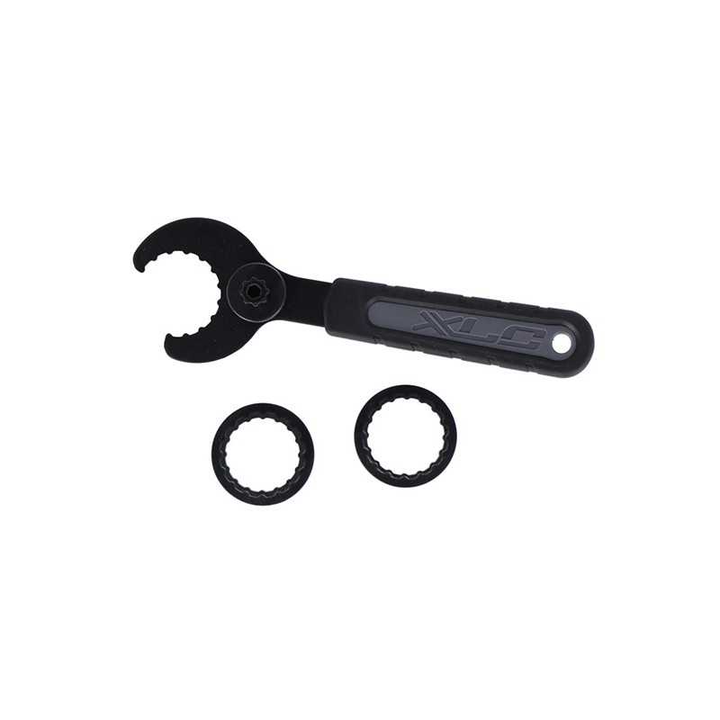 XLC Llave herramienta para eje cartucho de pedalier con adaptadores SHIMANO HOLLOWTECH II TRUVATIV GXP FSA TO-90 2503600105