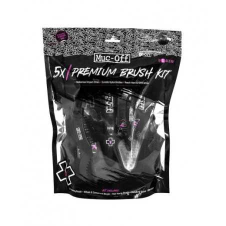MUC-OFF Kit de 5 cepillos dos puntas-detalles - lavado suave garras y ruedas componentes 227011